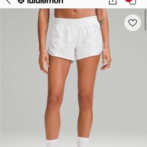 White Lululemon Hotty Hot Shorts